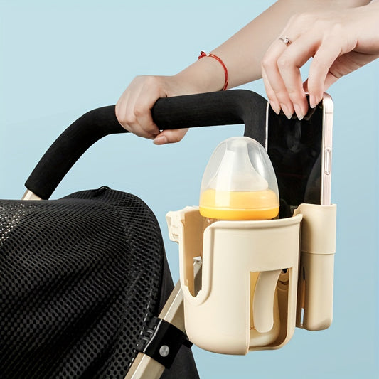 Universal Stroller Cup Holder With Phone Holder, Stroller Bottle Holder