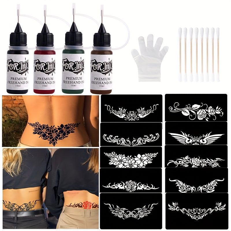 Waterproof Sweatproof Body Paint Pigment Paste - Hand Pattern Template