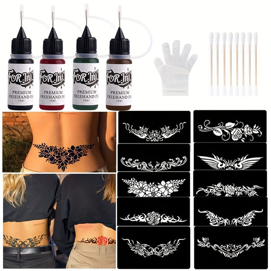 Waterproof Sweatproof Body Paint Pigment Paste - Hand Pattern Template