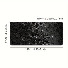 Large Dark Gray Gaming Mouse Pad Non-Slip Rubber Material Office Use