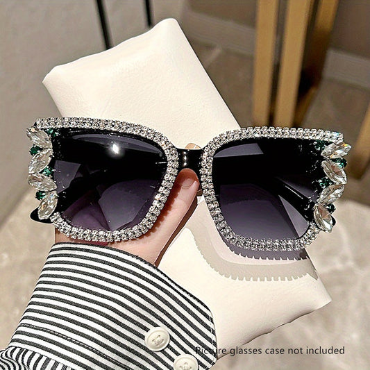 Glitter Rhinestone Cat Eye Sunglasses UV400 Sun Shades