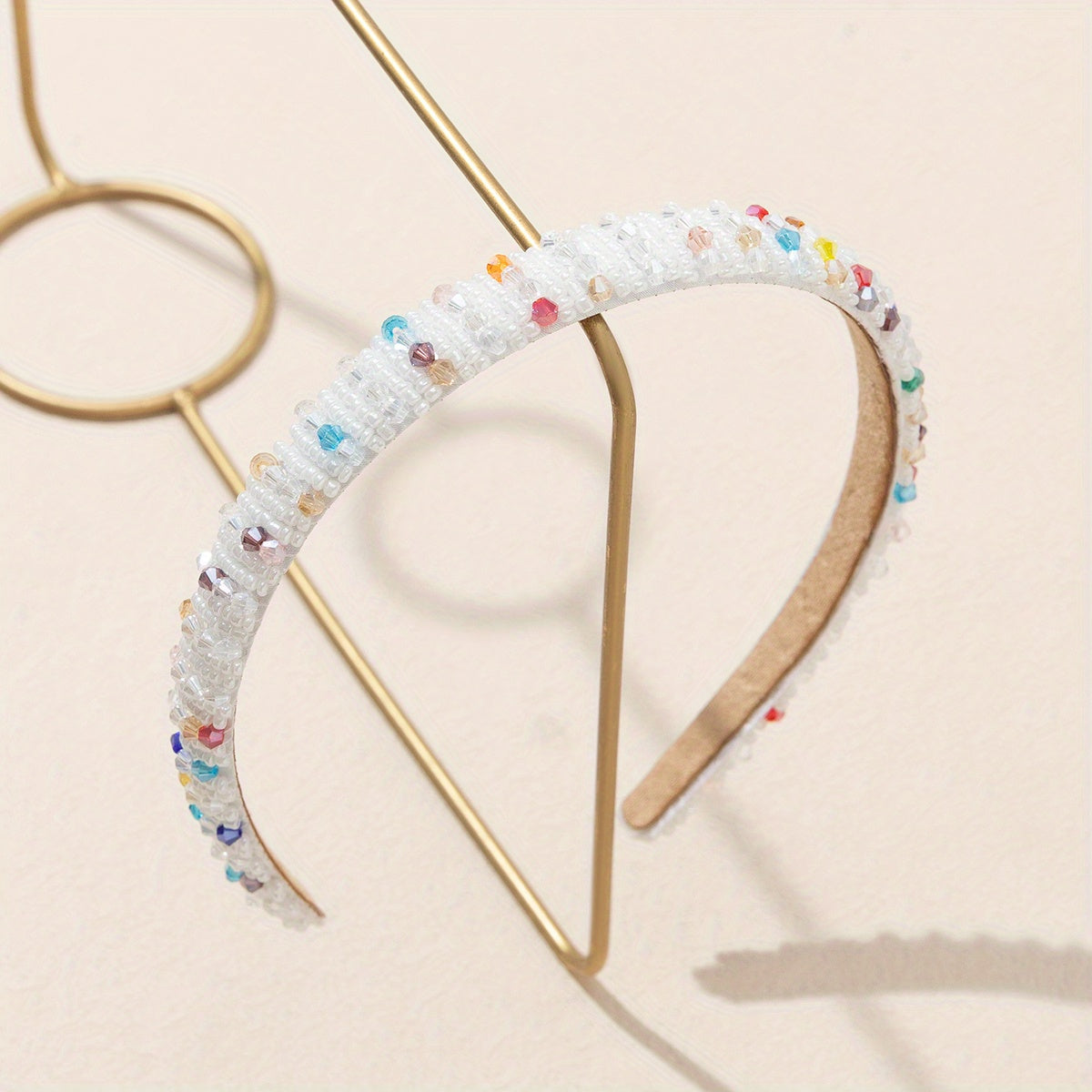 Baroque Crystal Beaded Headband Wide Head Hoop Glitter Headdress