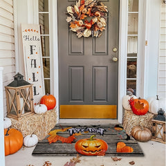 Halloween Pumpkin Pattern Area Rug Non-slip Kitchen Mat