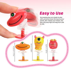 6pcs Jumping Pop It with Monster Sping Launcher Multicolor