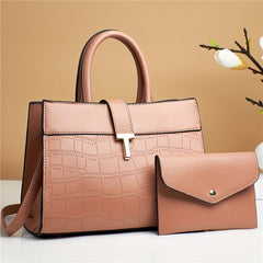 Crocodile Print Top Handle Tote Bag for Women