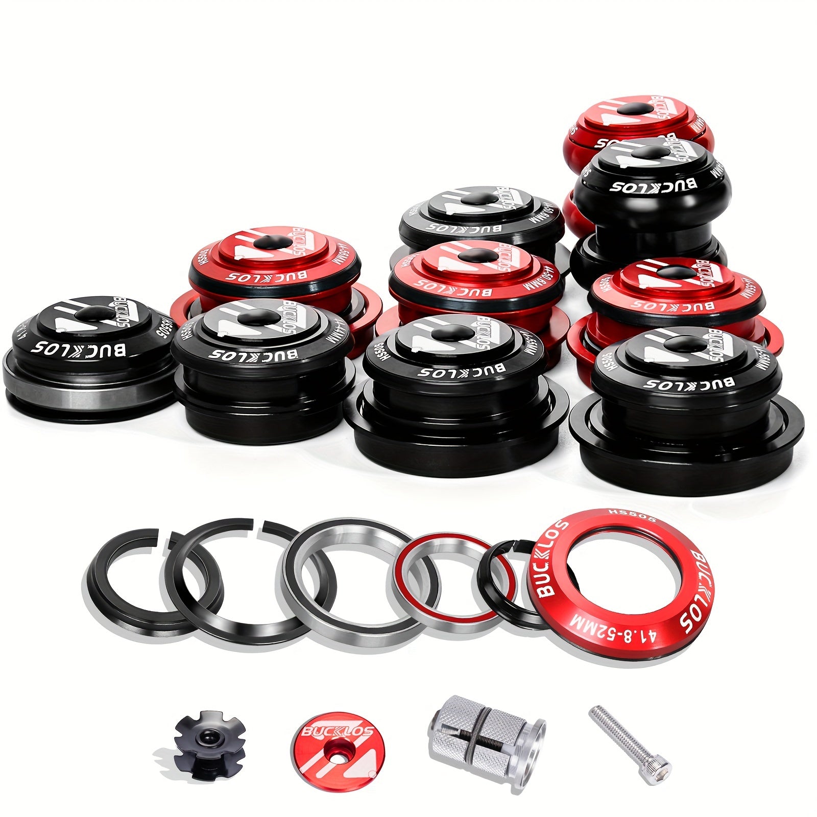 BUCKLOS 41 8 52mm 44mm Bike Headset Aluminum Double Bearing Road Mountain Bike