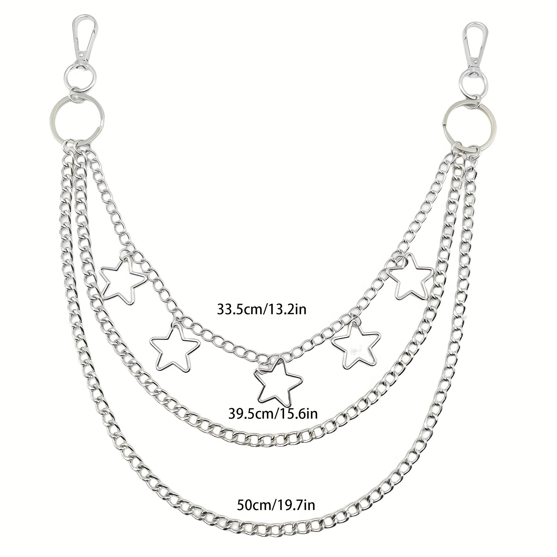 Pentagram Layer Pant Chain Men's Y2K Jewelry