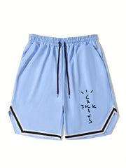 Men's Bottom Stripe Comfy Shorts Drawstring Waist