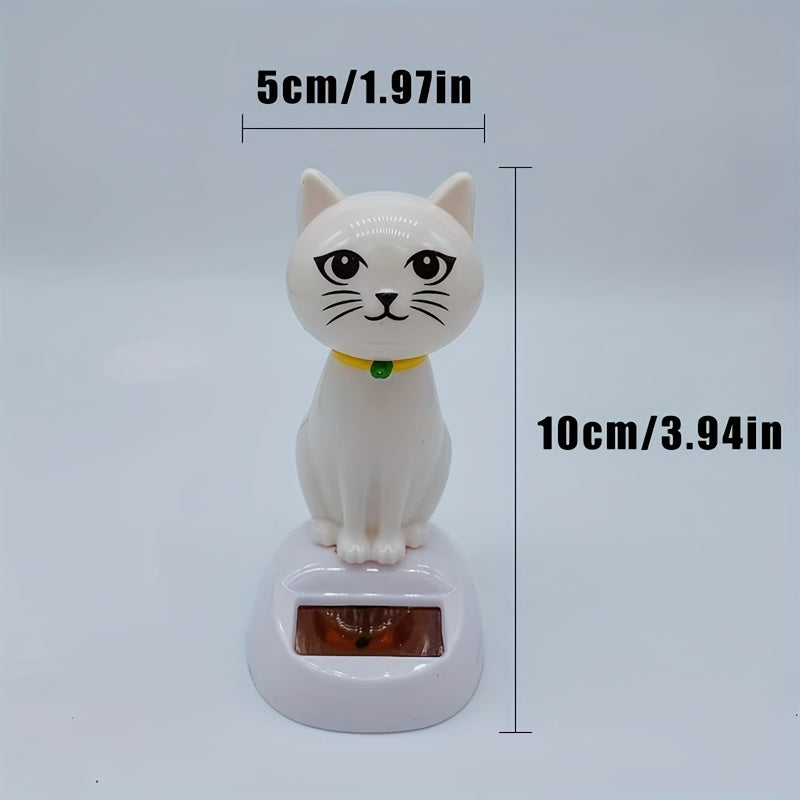 Car Decoration Solar Shaking Head Doll Cat Shape Gift Interior Accessories