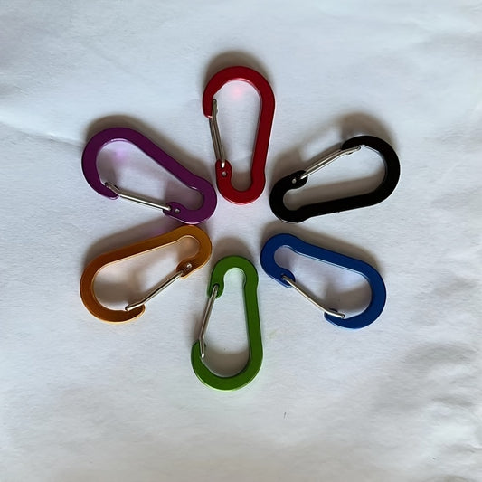 6pcs Aluminum Alloy S-shaped Quick Hanging Key Chain Backpack Buckle