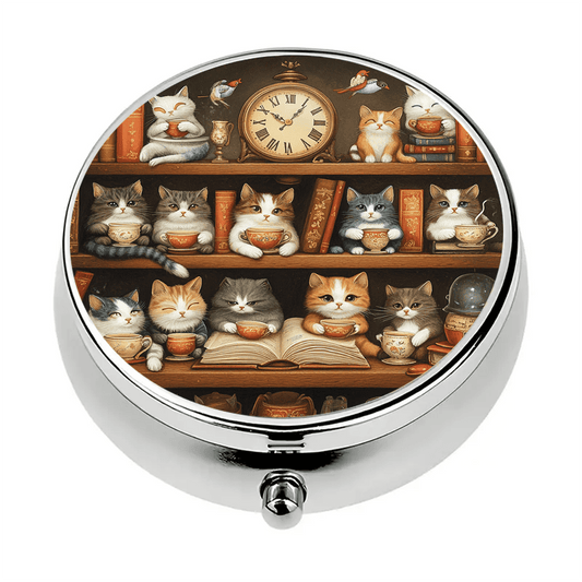 Unique Kitten Pill Box 3 Compartment Medicine Organizer