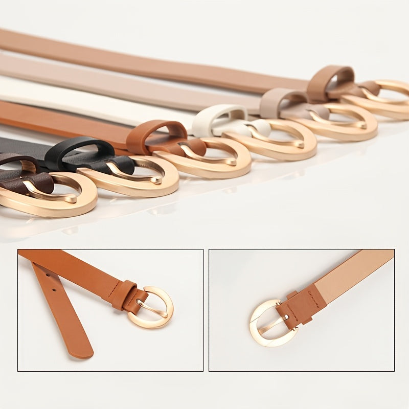 Women's PU Leather Waist Belt for Jeans Pants Dress