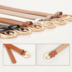 Women's PU Leather Waist Belt for Jeans Pants Dress