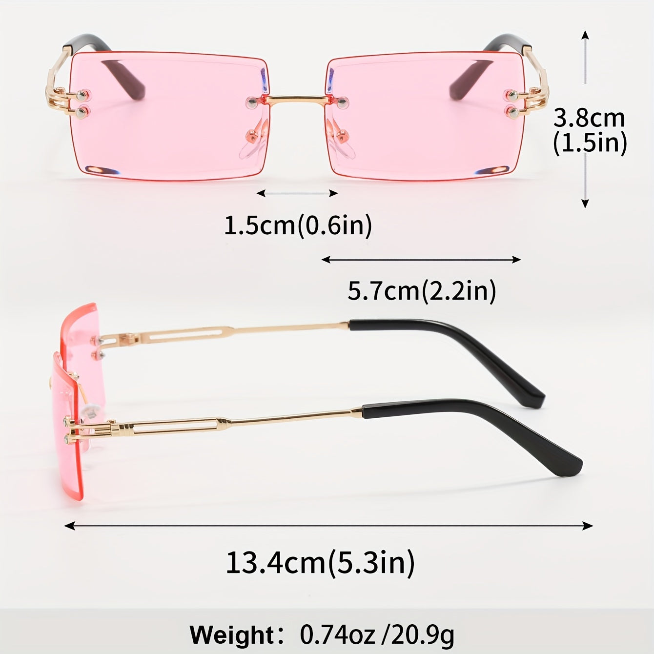 Men's Rimless UV Protection Sports Sunglasses for Cycling Fishing