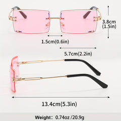 Men's Rimless UV Protection Sports Sunglasses for Cycling Fishing