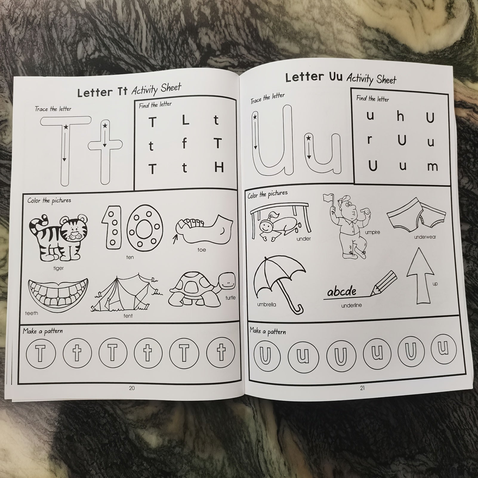 YUYNLEP Alphabet Workbook Tracing & Coloring Activities