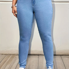  Button Fly High Stretch Slim Fit Denim Pants