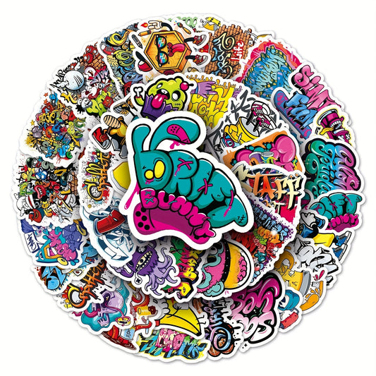 50pcs Street Graffiti Stickers DIY Phone Case Luggage Waterproof Stic