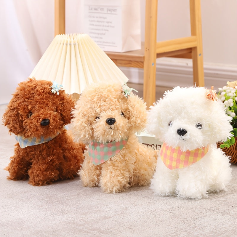 3pcs Candy Teddy Plush Toys with Colorful Bows