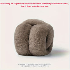 Women's Winter Fleece Earmuffs Beige Plush Ear Warmers