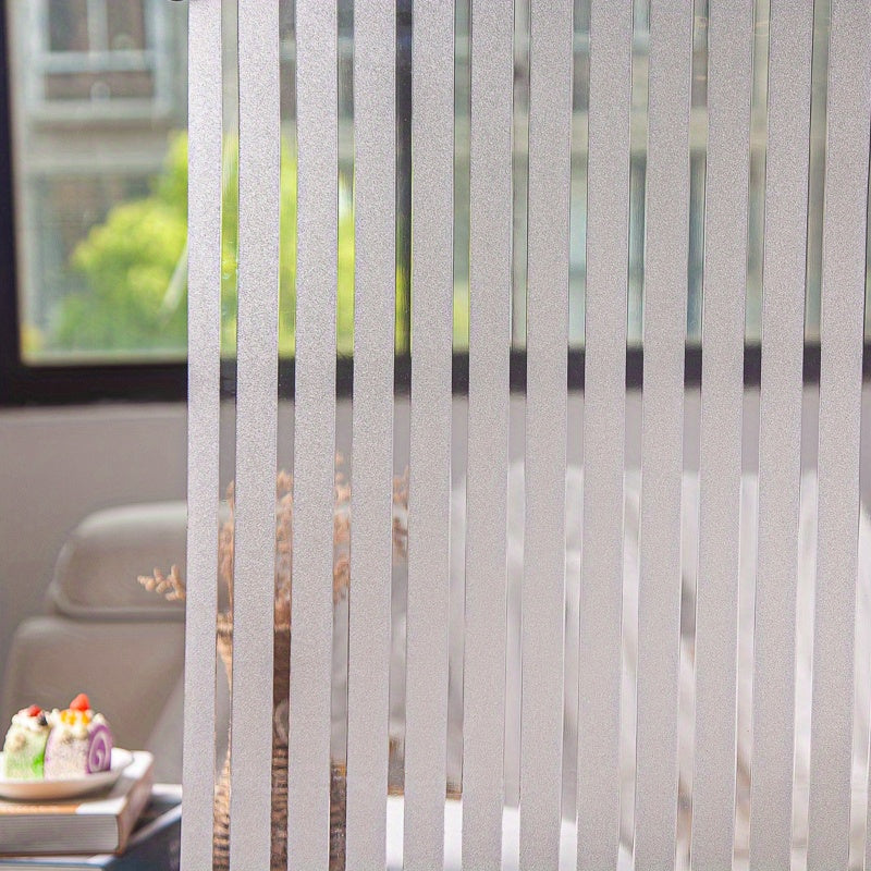Striped Frosted Glass Window Sticker Insulation Film