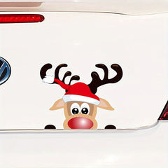 Christmas Car Window Sticker Decoration Santa Elk Glass Sticker