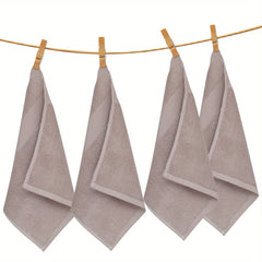 4 Cotton Wash Cloths Soft and Absorbent Face Towel Lightweight 13x13inc