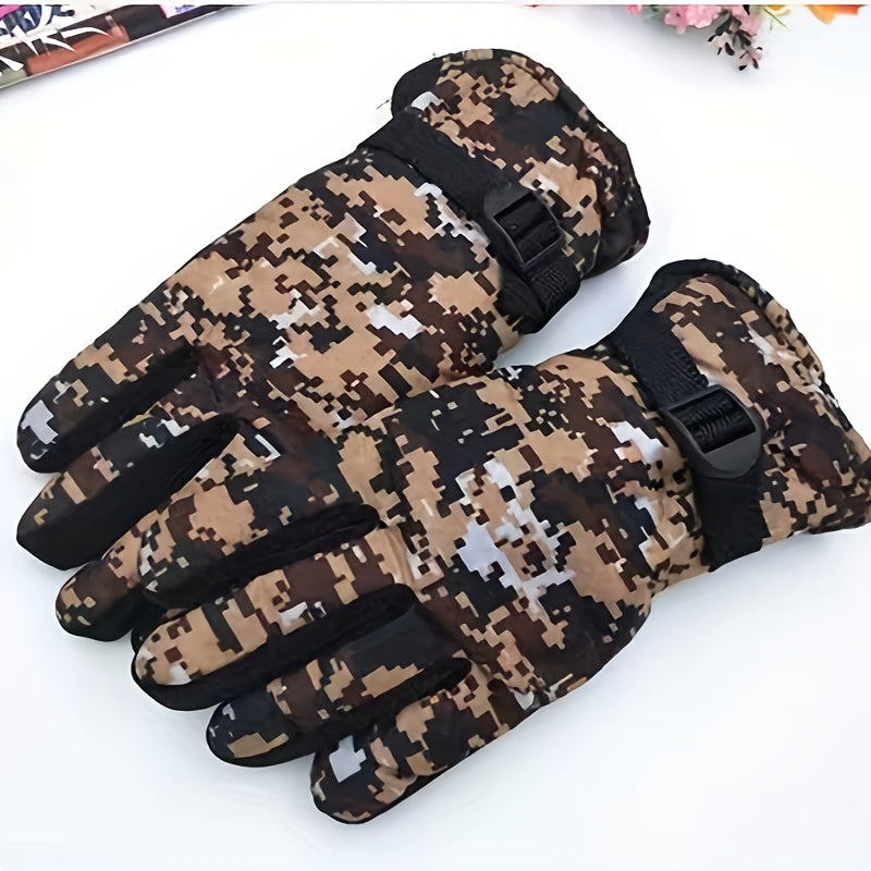 Winter Camouflage Windproof Gloves for Skiing Cycling