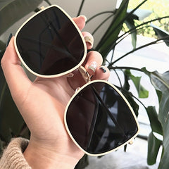 Square Sunglasses Anti Glare Metal Frame UV400