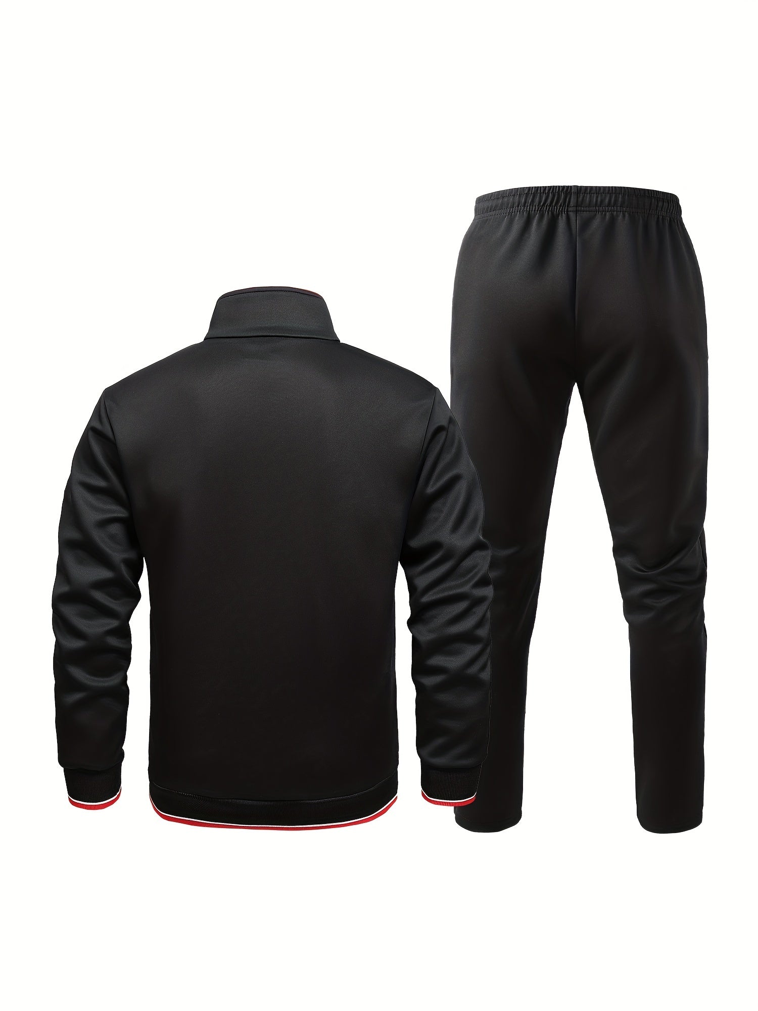 Men's Zip Up Jacket & Elastic Waist Pants Set