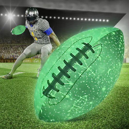 Fluorescent Bright Football PU Leather Rugby Training Ball