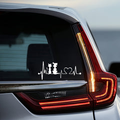 3D Cat & Dog Heartbeat Heart Care Car & Motorcycle Stickers