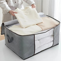Large Foldable Blanket Storage Bag Clear Window & Zipper Closure