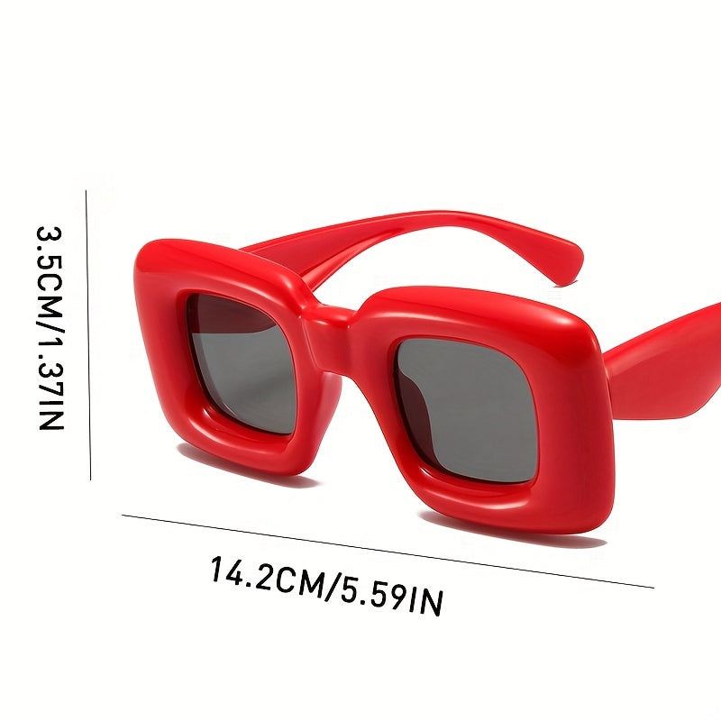 Square Inflated Sunglasses For Women Men Y2K Funny Candy Glasses