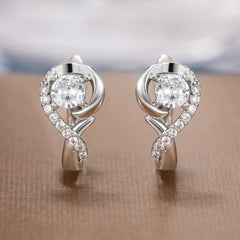 925 Silver Zircon Earrings For Women Wedding Jewelry