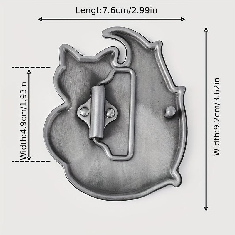 Cartoon Cat Belt Buckle Women's Jeans Accessories Leather Waistband DIY