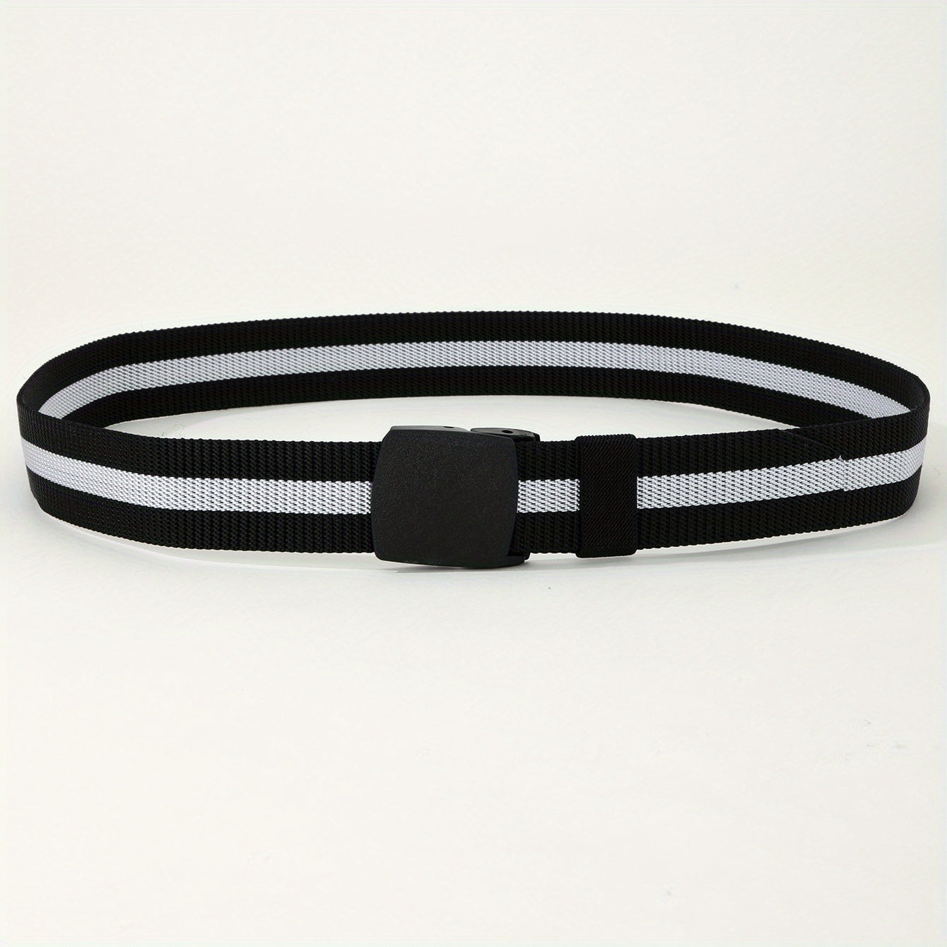 Men's Casual Nylon Leather Belt with Automatic Buckle