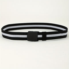 Men's Casual Nylon Leather Belt with Automatic Buckle