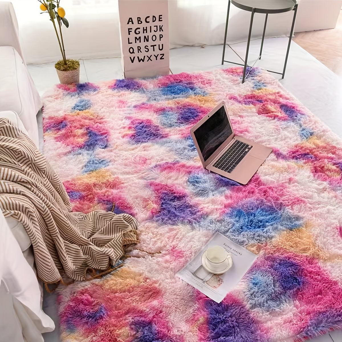 Ultra Soft Fluffy Area Rug Tie Dyed Floor Carpet