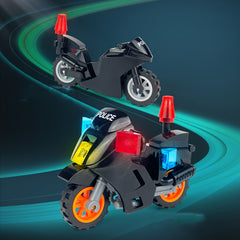 ABS Motorcycle Building Block Assembly Toy - Christmas & Halloween Scene