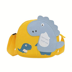 Cartoon Dinosaur Zipper Crossbody Bag for Girls