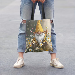 Whimsical Gnome Tote Bag Spacious Interior Comfortable Shoulder Straps