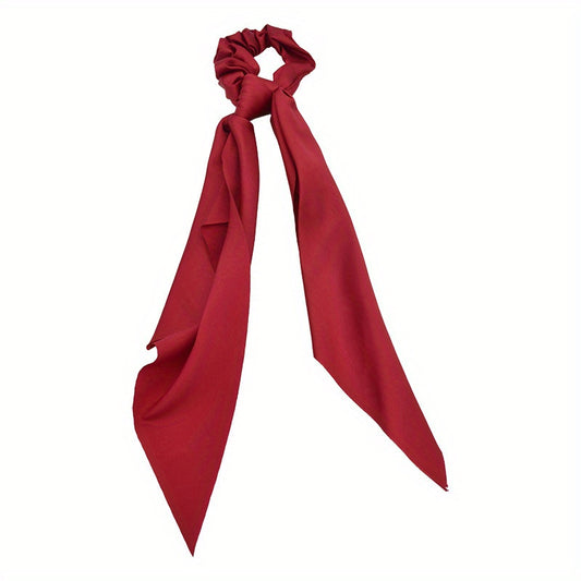 Solid Hair Tie Knotted Ribbon Satin Scrunchie Hair Accessories