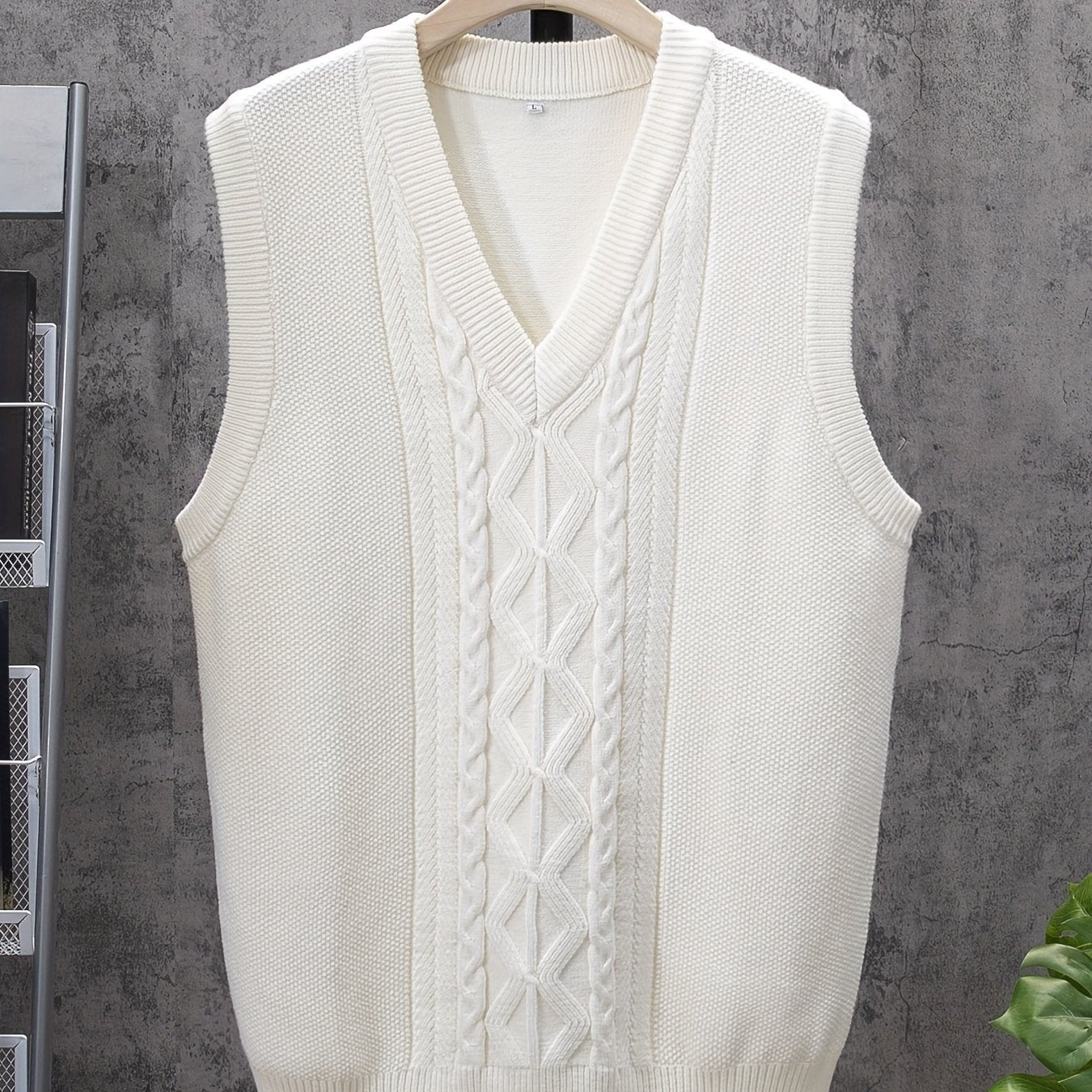 Men's V Neck Sleeveless Knitted Vest