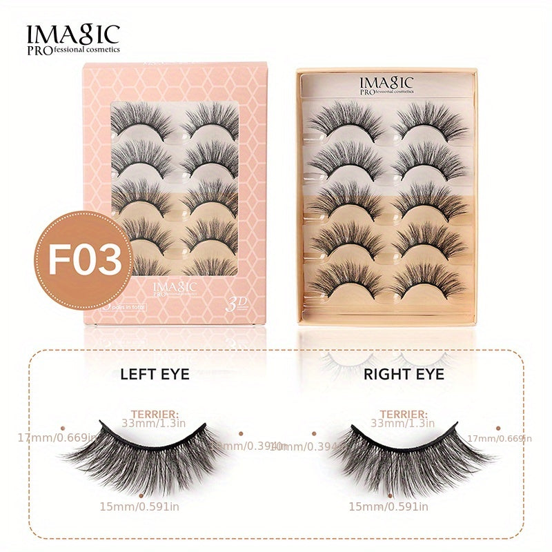 5 Pairs Self Adhesive False Eyelashes Natural Thick Simulation Reuse Eye Lashes