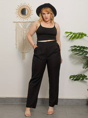  High Rise Wide Leg Workwear Pants