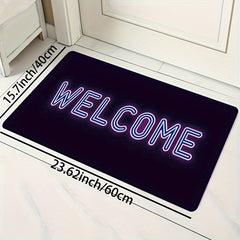 Minimalist English Letter Print Rug Luminous Welcome Front Door Mat