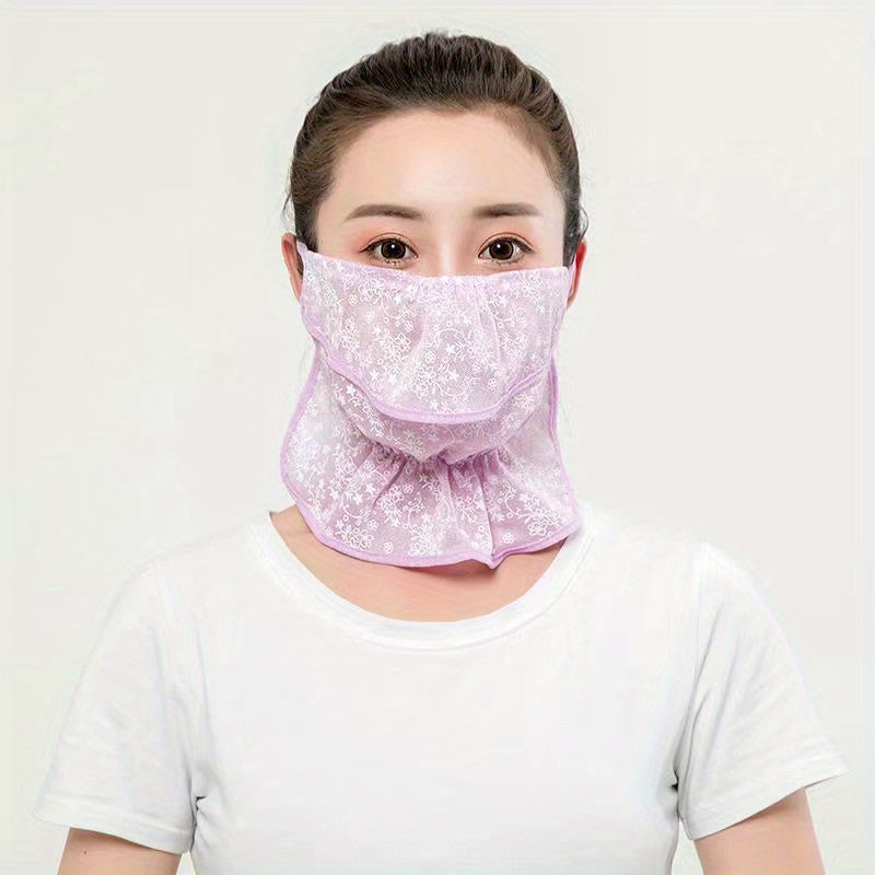 Lace Breathable Mask Thin Sun Protection Neck Mask Outdoor Cycling