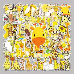 50 Giraffe Doodle Stickers Vinyl Decals Laptop Water Bottle Lu