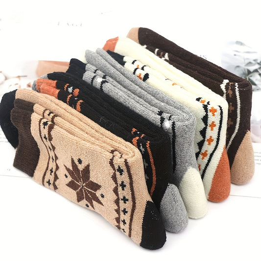 Men's Wool Cotton Thermal Socks Warm Crew Socks US Sizes 7-12